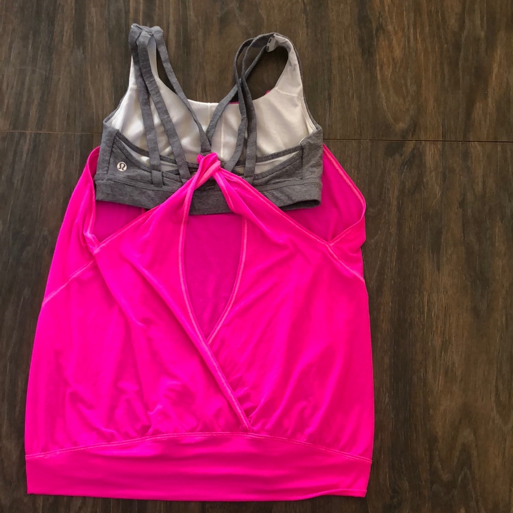 🍋 Lululemon pink Energy tank size 6